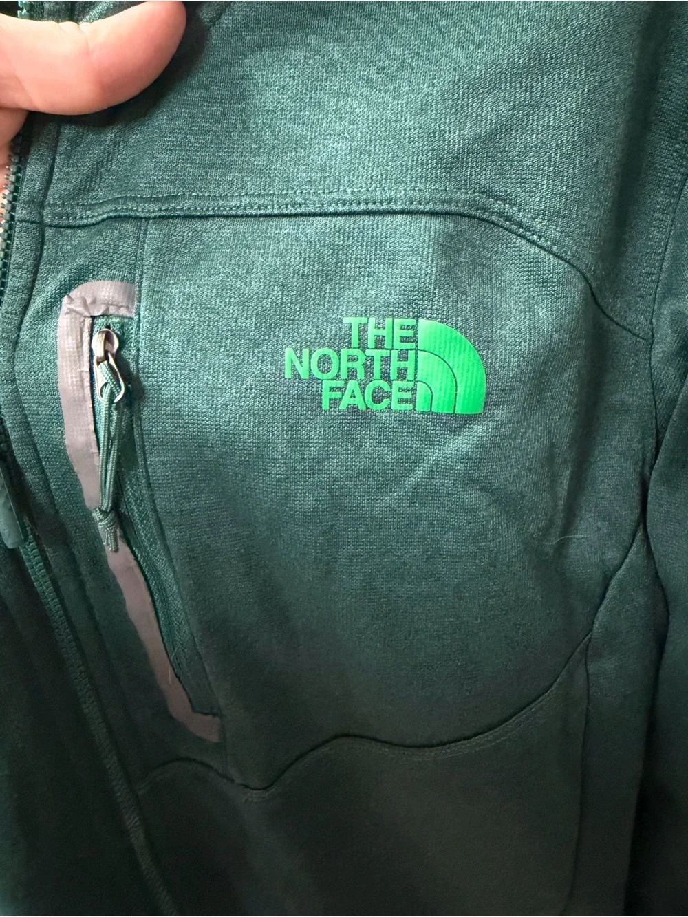 The North Face Forest Green Full-Zip Fleece Hoodie